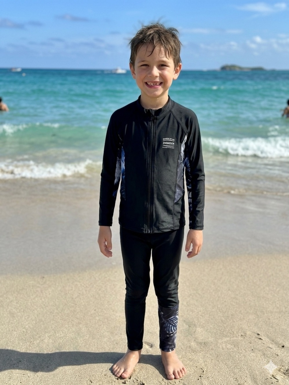 Boys Long Sleeve Rash Guard Set Size M (8Y) – Excellent Condition Swim Set
